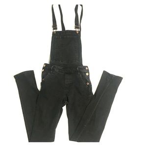 Black Denim Overalls